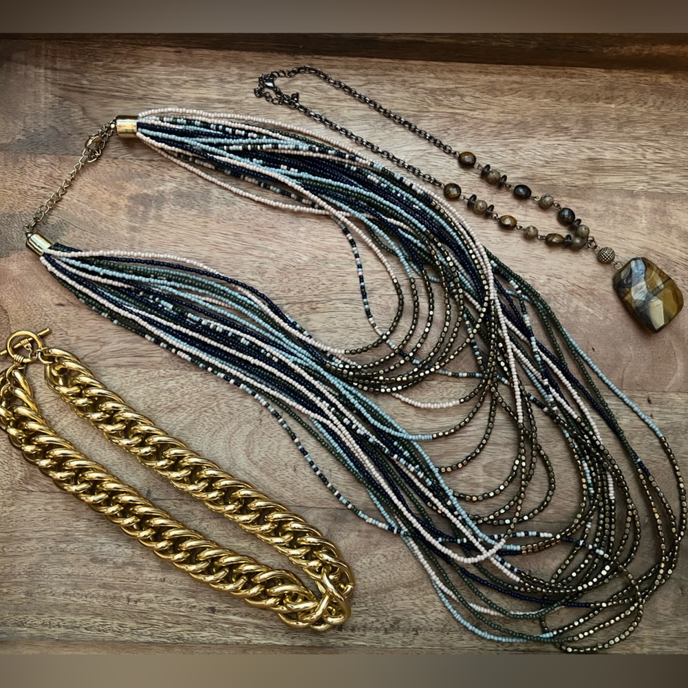 Lot of 3 Statement Necklaces